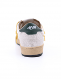 4B12 Sneakers uomo QUATTROBARRADODICI PLAY NEW 57 in pelle bianca Vendita Economica