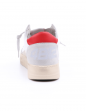 4B12 Sneakers uomo QUATTROBARRADODICI KYLE 753 in pelle bianca Saldi Di Fabbrica
