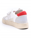 4B12 Sneakers uomo QUATTROBARRADODICI KYLE 753 in pelle bianca Saldi Di Fabbrica