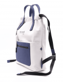 PEPEMOLL Borsa zaino donna PEPEMOLL 241441 BLANCO/NAVY in ecopelle Nuovo