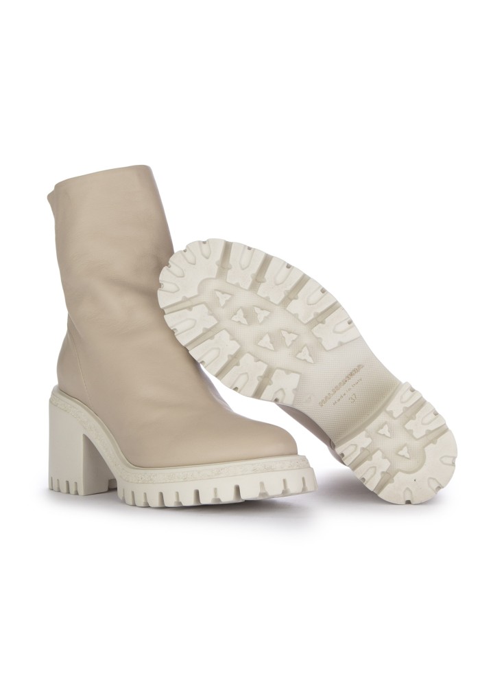 HALMANERA | STIVALETTI CON TACCO BARON PEYOTE BIANCO PANNA Offerta