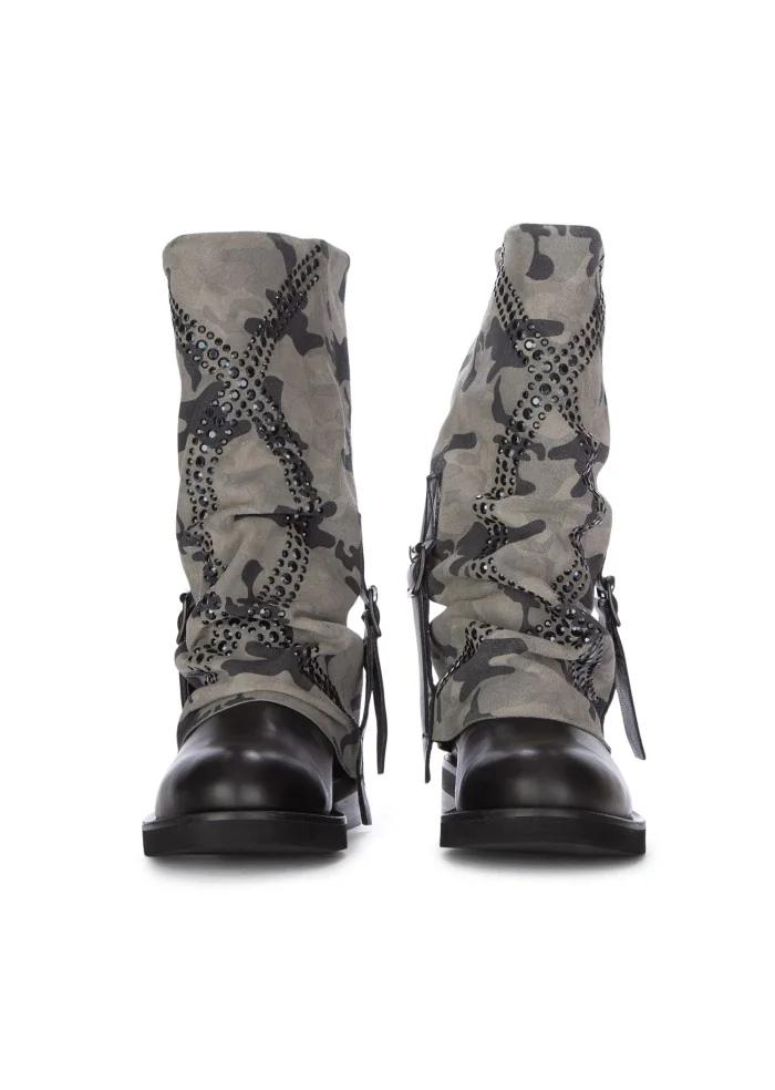 JUICE | STIVALI CAMO MILITARE GRIGIO NERO Fino al 55% di sconto