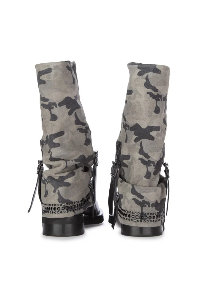 JUICE | STIVALI CAMO MILITARE GRIGIO NERO Fino al 55% di sconto