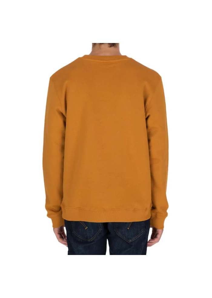 DONDUP | FELPA LOGO GIROCOLLO COTONE OCRA Vendita Calda