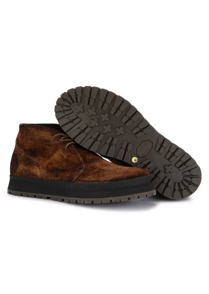 SHOTO | SCARPE ALLACCIATE ALCE CAMOSCIO MARRONE Saldi Di Fabbrica