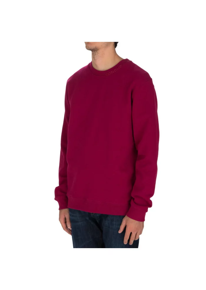 DONDUP | FELPA LOGO GIROCOLLO COTONE MAGENTA Vendite Flash