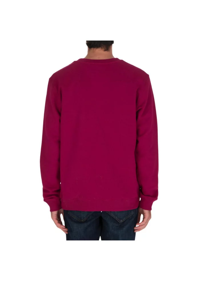 DONDUP | FELPA LOGO GIROCOLLO COTONE MAGENTA Vendite Flash
