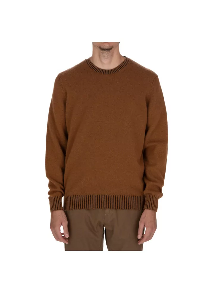JURTA | MAGLIONE GIROCOLLO LANA MERINO MARRONE Soddisfazione Garantita