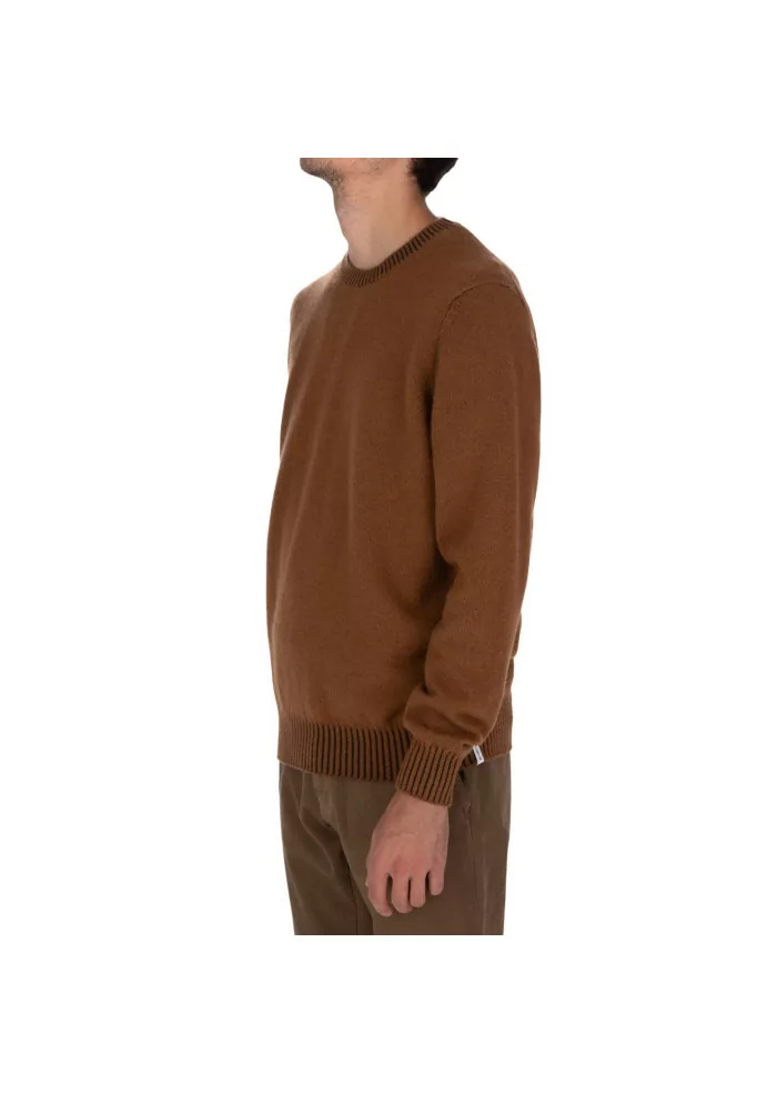 JURTA | MAGLIONE GIROCOLLO LANA MERINO MARRONE Soddisfazione Garantita