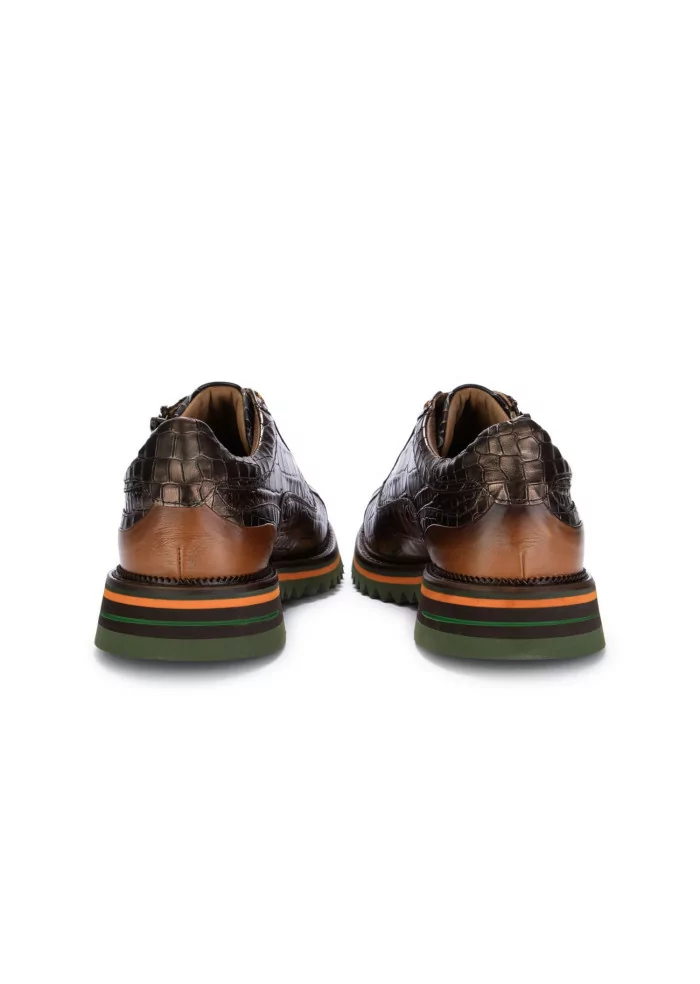 LORENZI | SCARPE ALLACCIATE ANACONDA MARRONE NERO Saldi