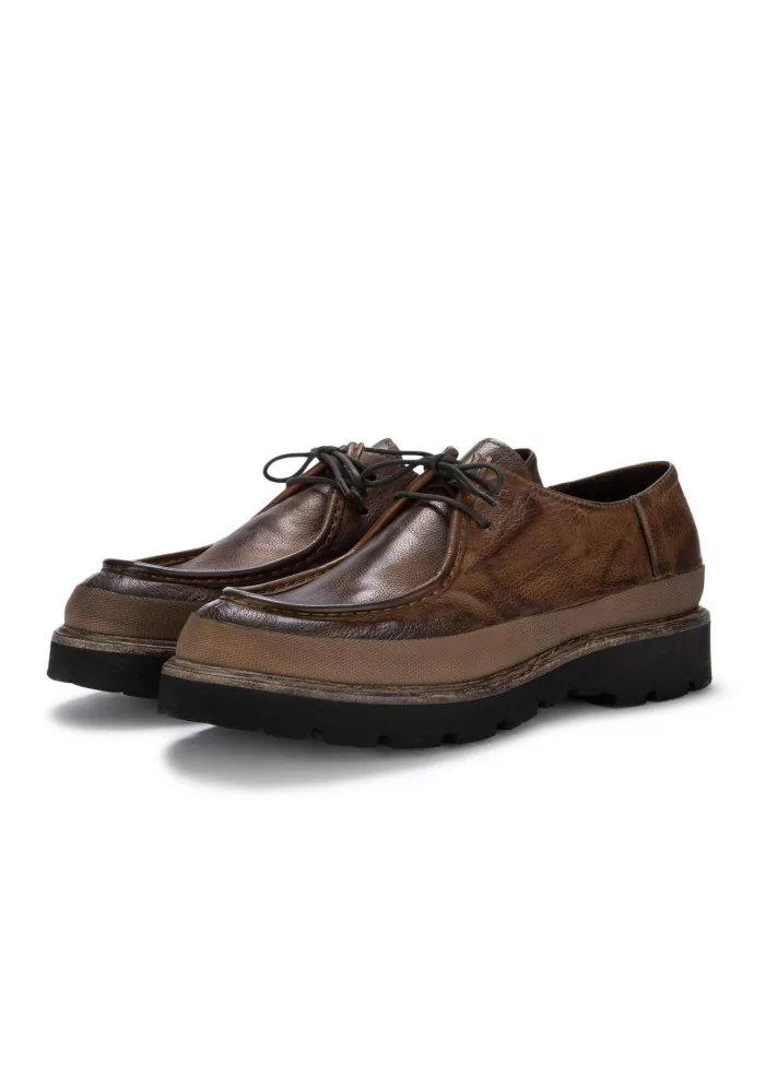PAWELK'S | SCARPE ALLACCIATE BUFALO PELLE MARRONE Vendita Calda