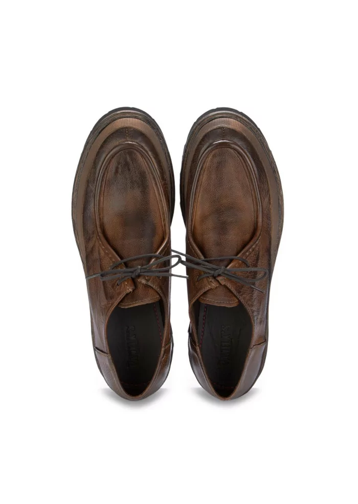 PAWELK'S | SCARPE ALLACCIATE BUFALO PELLE MARRONE Vendita Calda