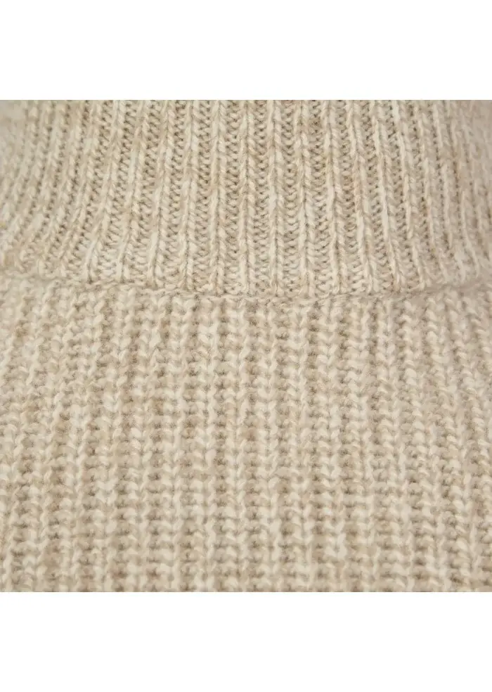 DANIELE FIESOLI | MAGLIONE COLLO ALTO BEIGE Nuovo