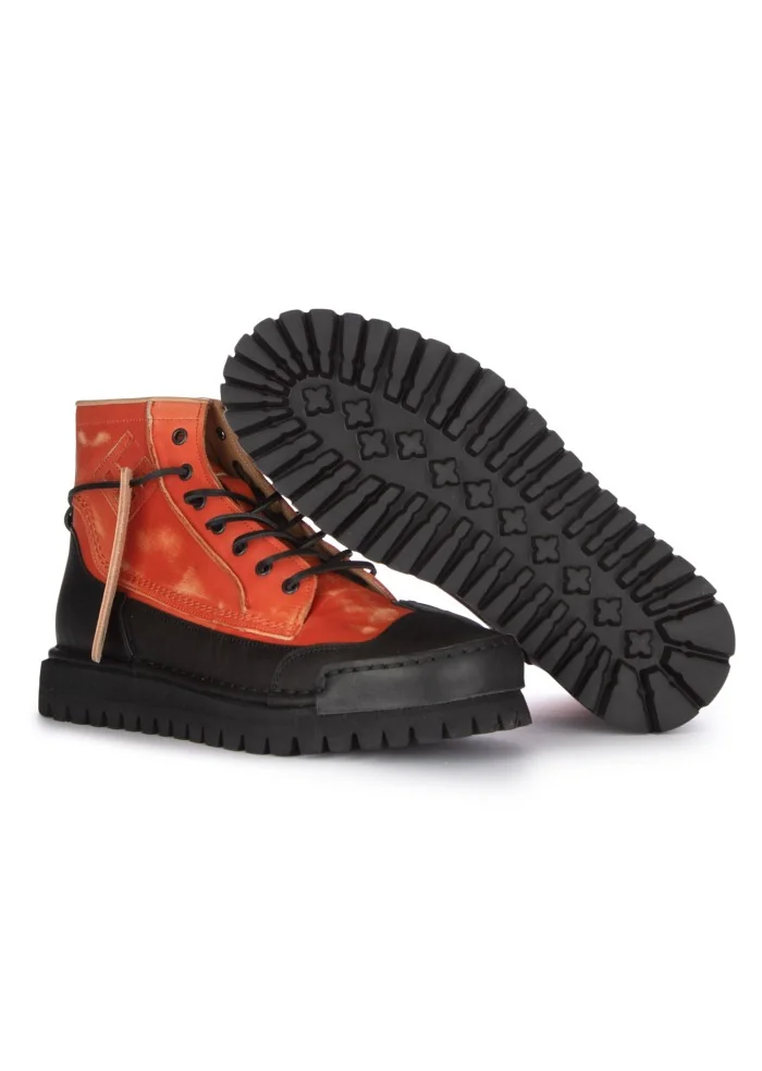 BNG REAL SHOES | SNEAKERS ALTE LA BIKER ARANCIONE NERO Sconti VIP