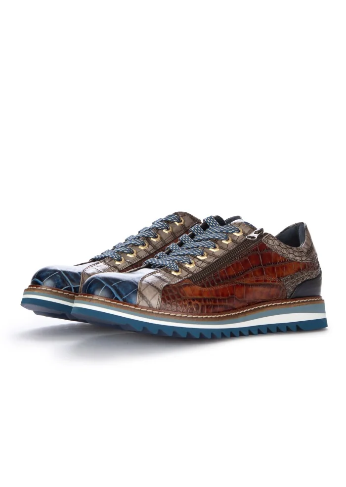 LORENZI | SCARPE ALLACCIATE BUGATTI COBALTO BLU MARRONE Vendita Economica