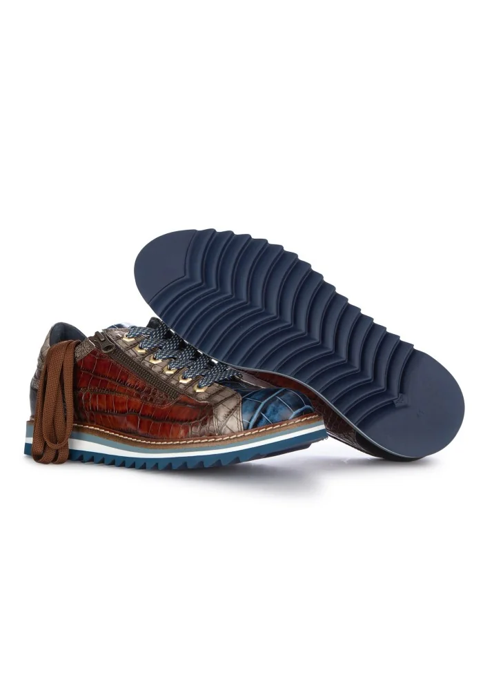 LORENZI | SCARPE ALLACCIATE BUGATTI COBALTO BLU MARRONE Vendita Economica
