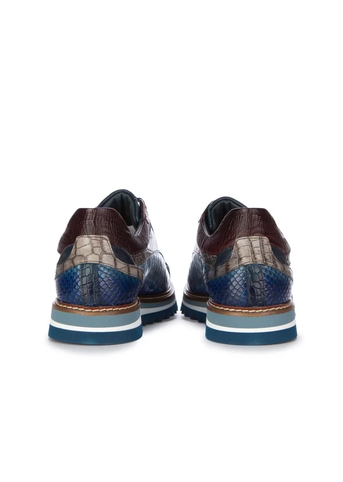 LORENZI | SCARPE ALLACCIATE DRILLO BLU Saldi Di Fabbrica