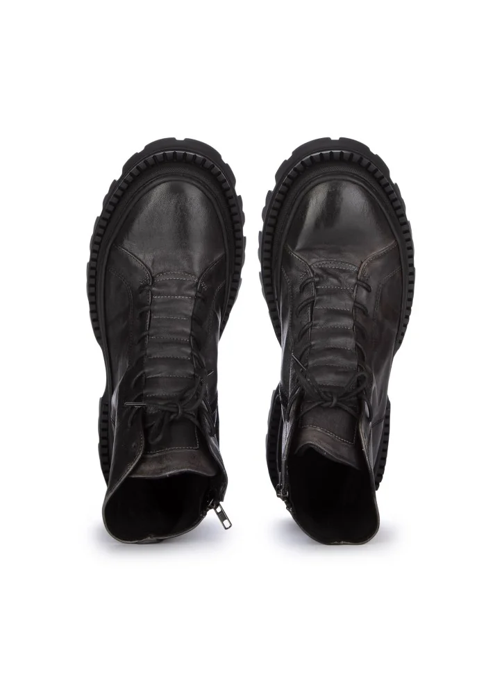 PAWELK'S | STIVALETTI ALLACCIATI CRUST CARBON NERO GRIGIO Negozio