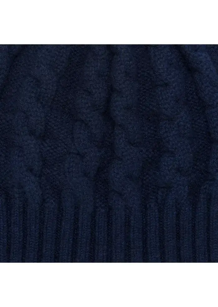 RIVIERA CASHMERE | BERRETTO TRECCIA BLU NOTTE In Linea