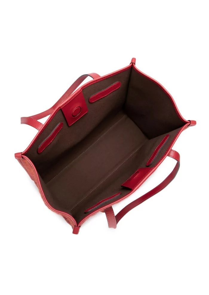 GIANNI CHIARINI | BORSA SHOPPER MARCELLA FURRY ROSSO Promozione Limitata