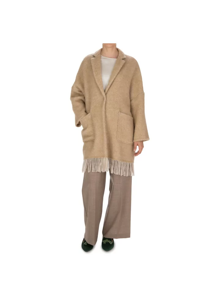 SOLOTRE | PANTALONI PALAZZO MARRONE Presa