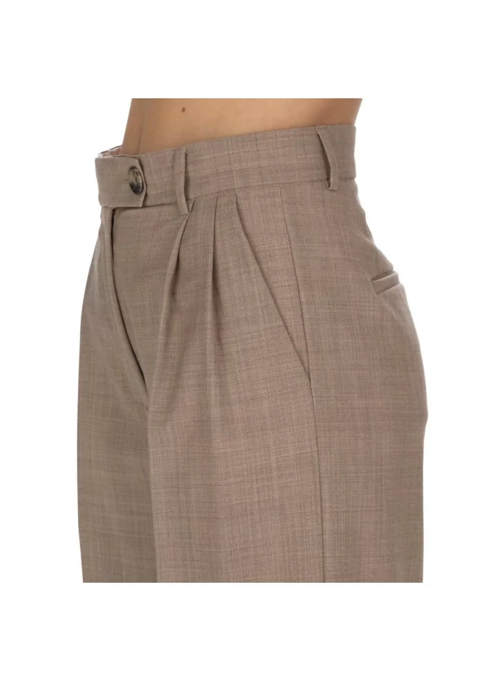 SOLOTRE | PANTALONI PALAZZO MARRONE Presa