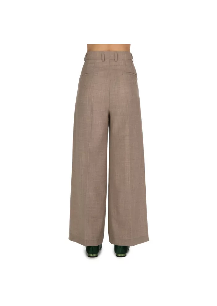 SOLOTRE | PANTALONI PALAZZO MARRONE Presa