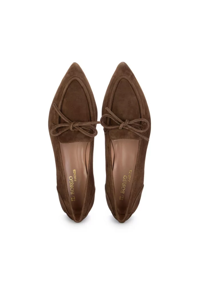 IL BORGO FIRENZE | SCARPE BASSE AMALFI CAMOSCIO MARRONE Outlet