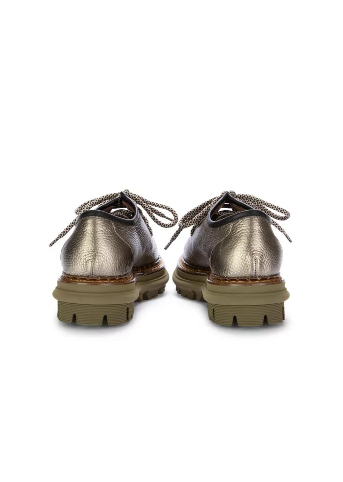 CATERINA C | SCARPE ALLACCIATE PELLE CAVALLINO BRONZO VERDE Vendita Economica