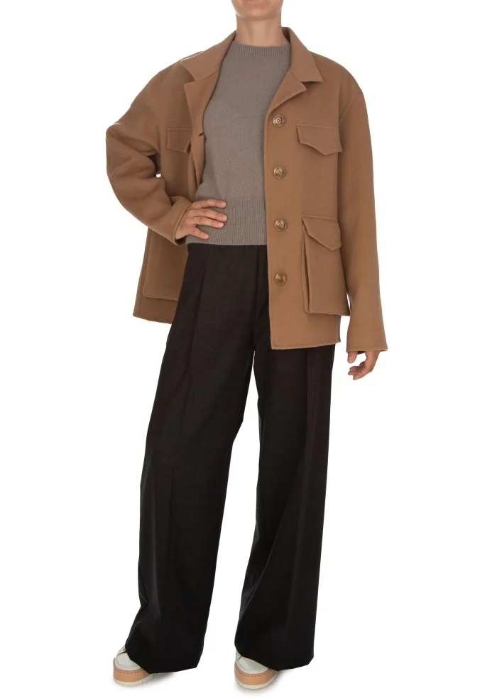 SEMICOUTURE | CAPPOTTO TASCHE MARRONE Moda