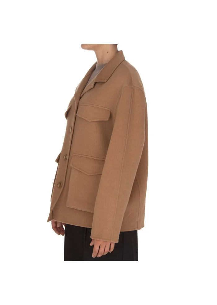 SEMICOUTURE | CAPPOTTO TASCHE MARRONE Moda