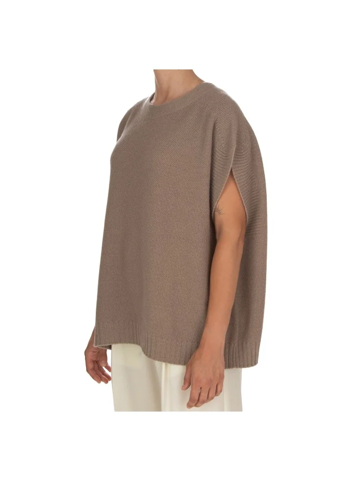 CASHMERE ISLAND | TOP SMANICATO CERTALDO GRIGIO TORTORA Qualità