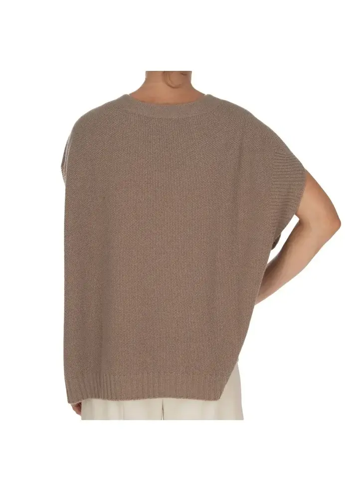 CASHMERE ISLAND | TOP SMANICATO CERTALDO GRIGIO TORTORA Qualità