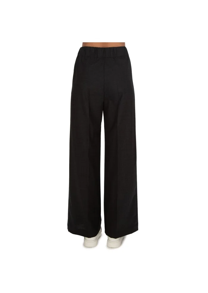 SEMICOUTURE | PANTALONI GAMBA LARGA GRIGIO ANTRACITE Spedizione Gratuita