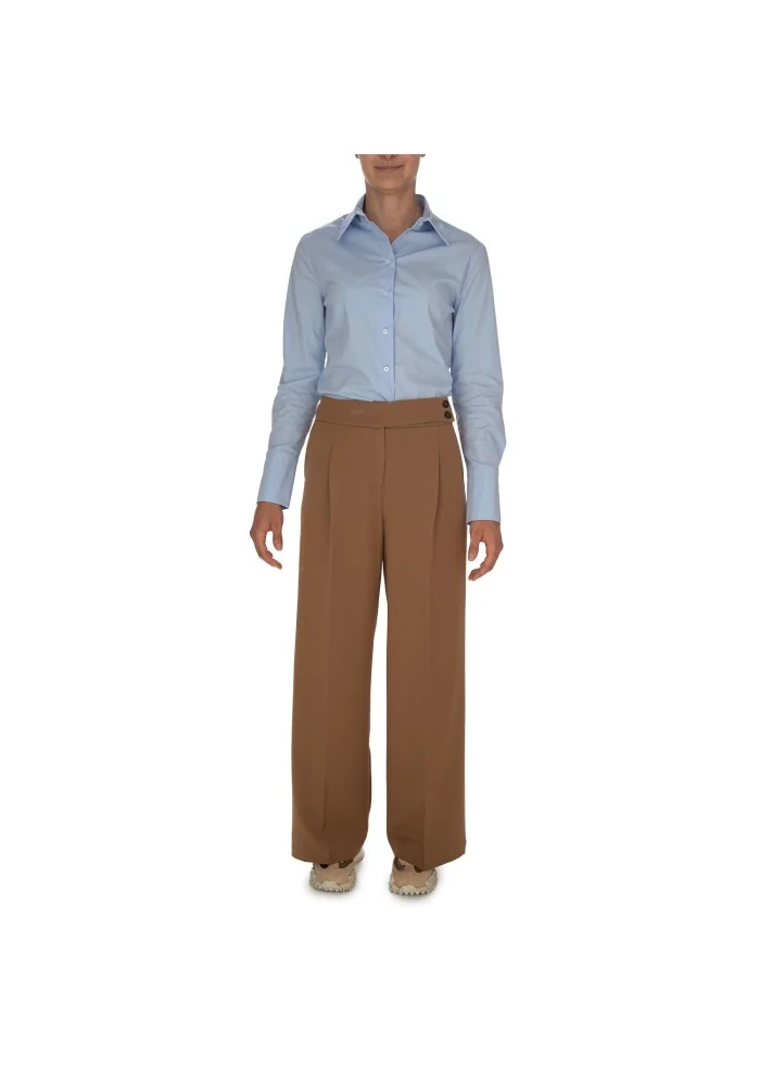 KARTIKA | PANTALONI GAMBA LARGA MARRONE Qualità Garantita