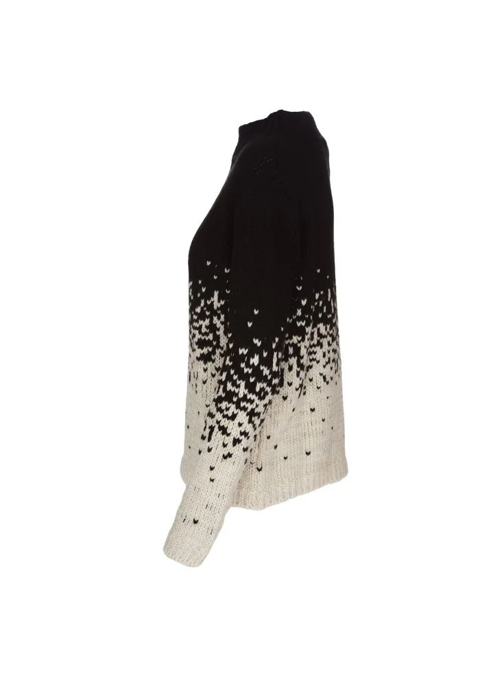 KARTIKA | MAGLIONE MOTIVO SFUMATO NERO BIANCO Sconto