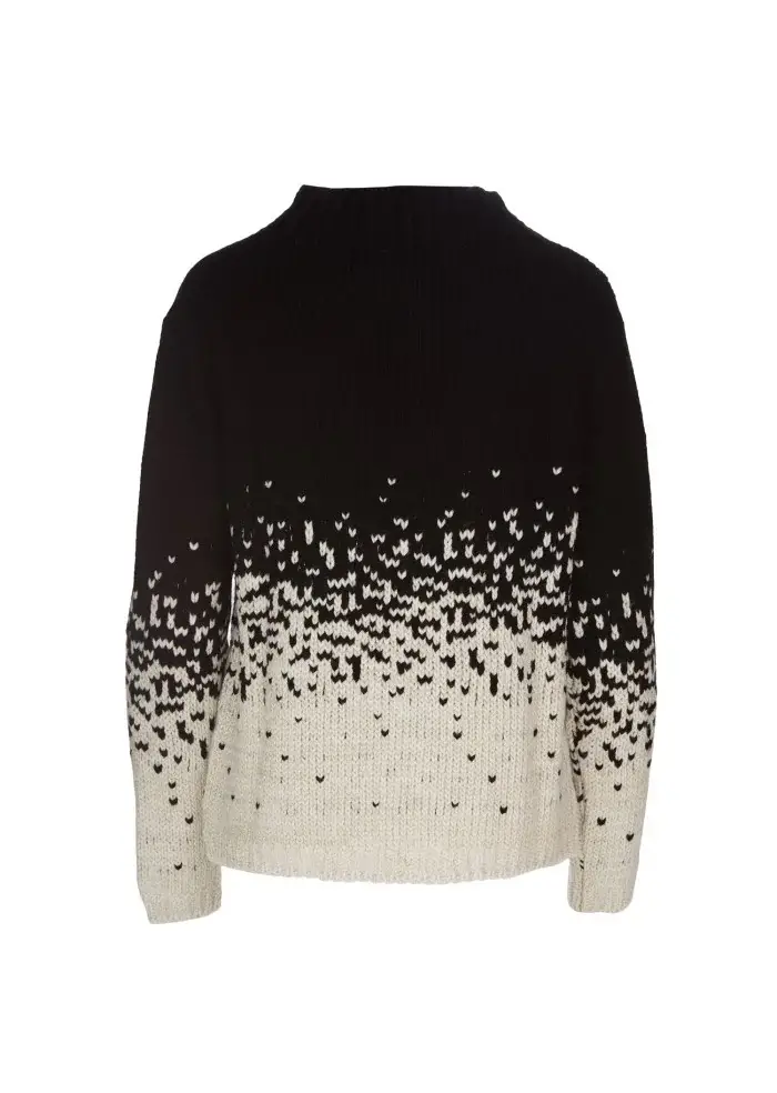 KARTIKA | MAGLIONE MOTIVO SFUMATO NERO BIANCO Sconto