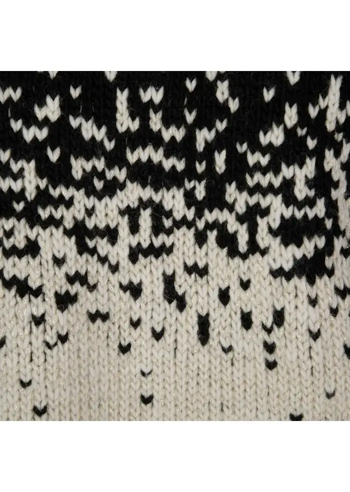 KARTIKA | MAGLIONE MOTIVO SFUMATO NERO BIANCO Sconto