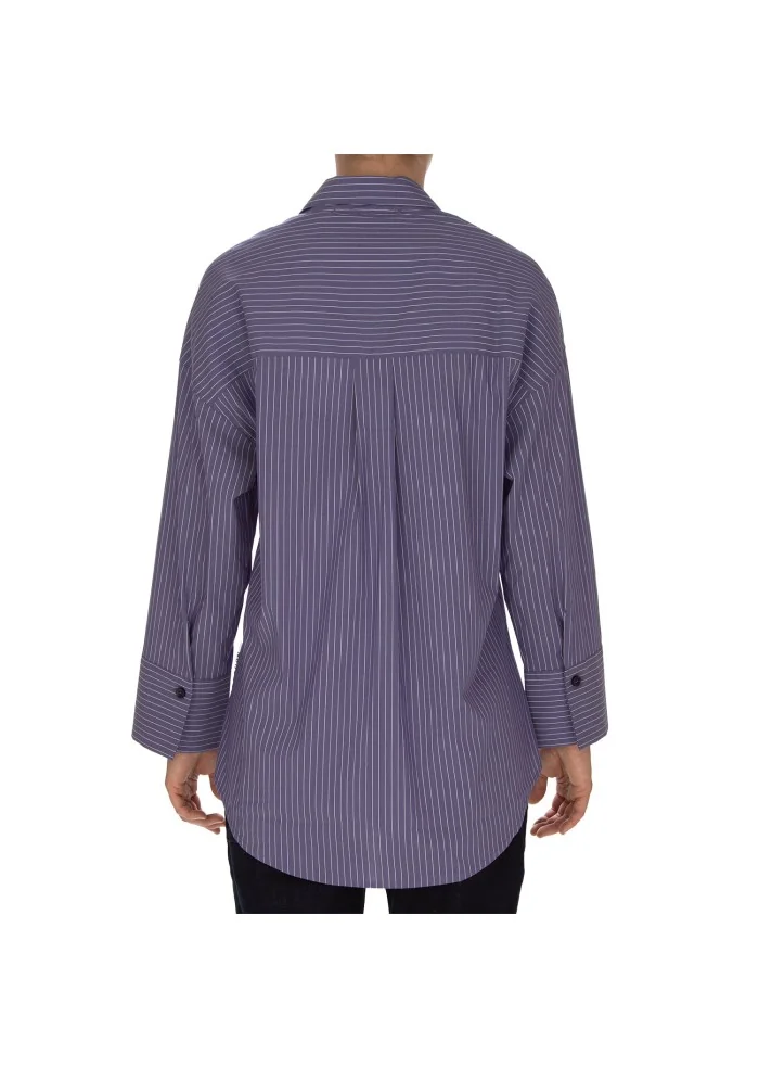 NOUMENO CONCEPT | CAMICIA A RIGHE VIOLA In Vendita