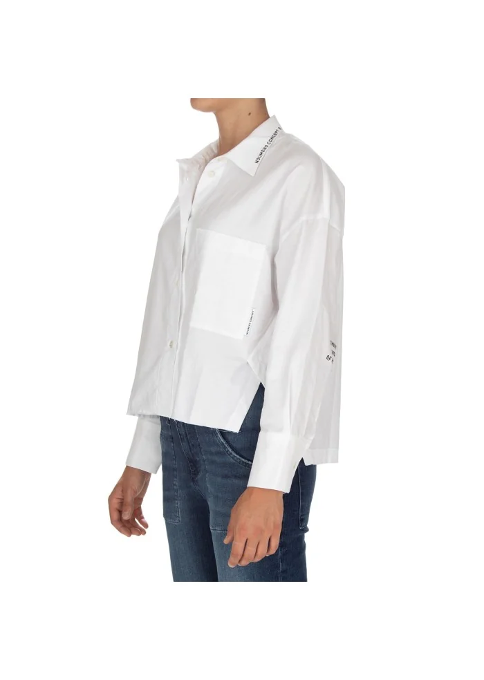 NOUMENO CONCEPT | CAMICIA ASIMMETRICA BIANCO Vendita Calda