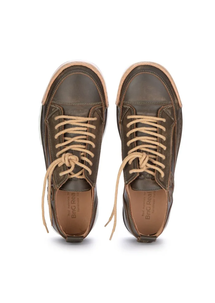 BNG REAL SHOES | SNEAKERS LA MILITARE NOCE MARRONE In Saldo