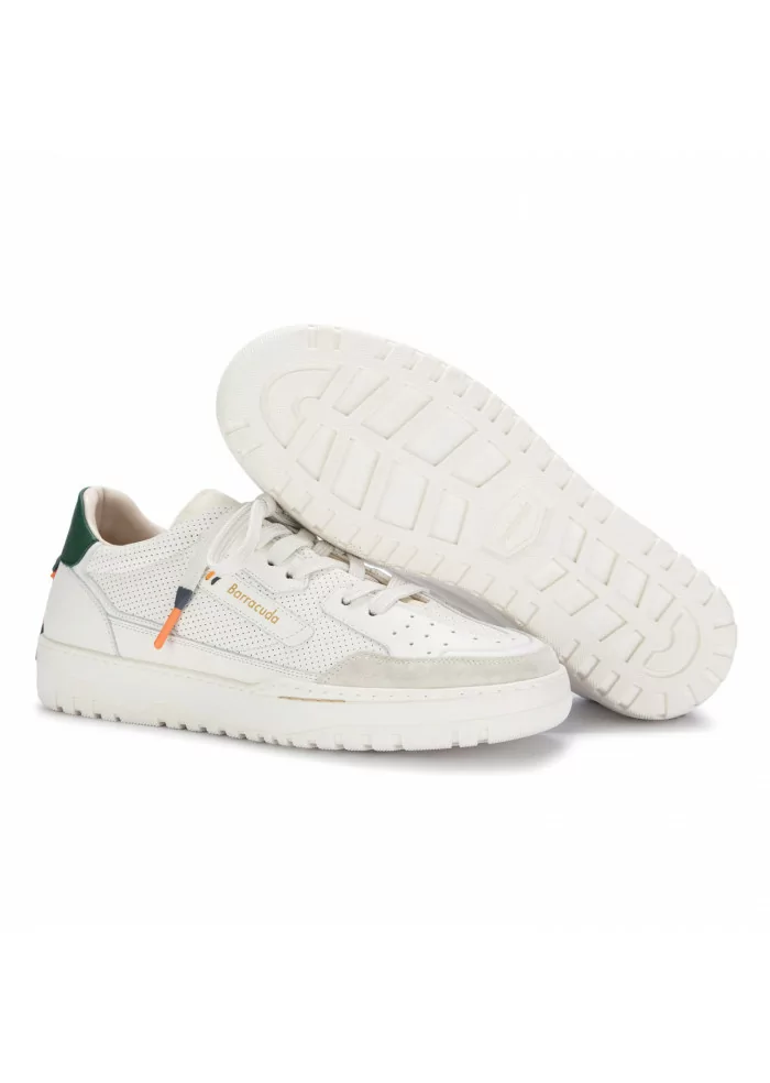 BARRACUDA | SNEAKERS EARVING PELLE BIANCO MARMO Prezzo Ridotto