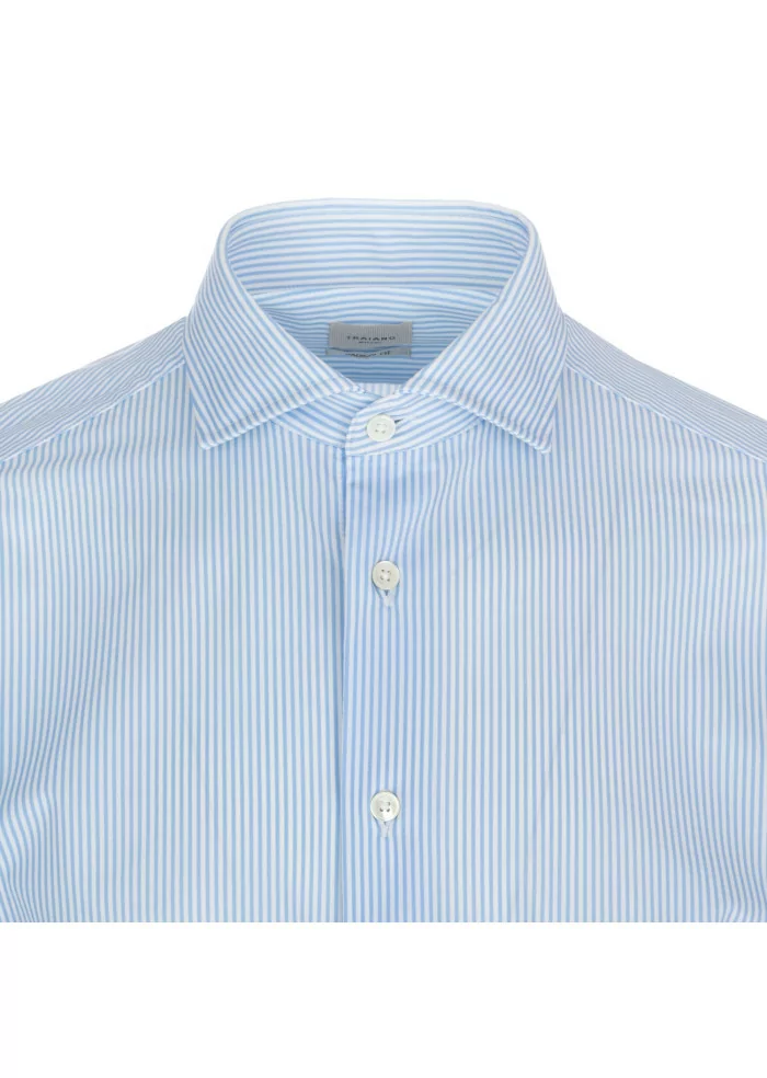 TRAIANO | CAMICIA A RIGHE AZZURRO BIANCO Sconto