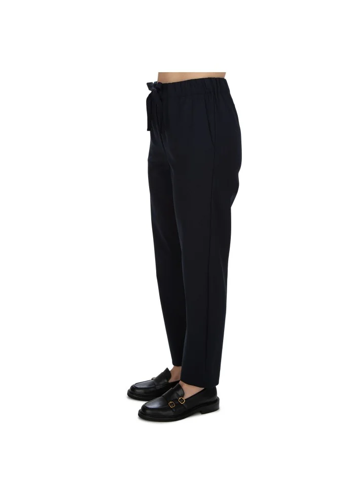 SEMICOUTURE | PANTALONI VITA ELASTICIZZATA BLU Vendita Economica