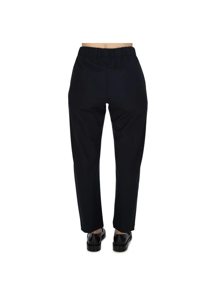 SEMICOUTURE | PANTALONI VITA ELASTICIZZATA BLU Vendita Economica
