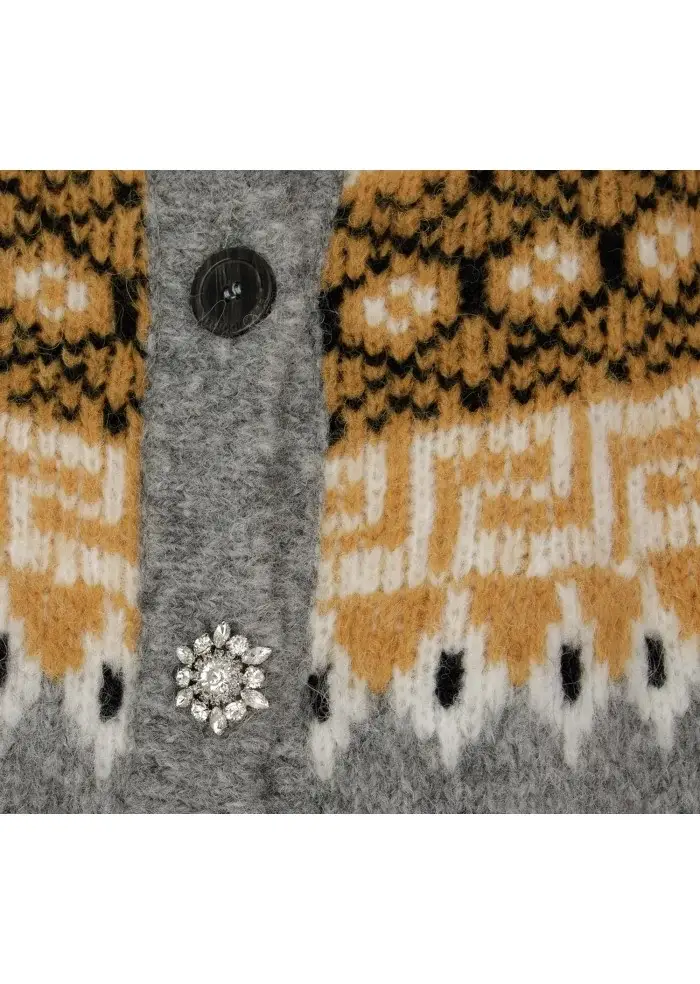 SEMICOUTURE | MAGLIONE GIROCOLLO GRIGIO SENAPE Officina