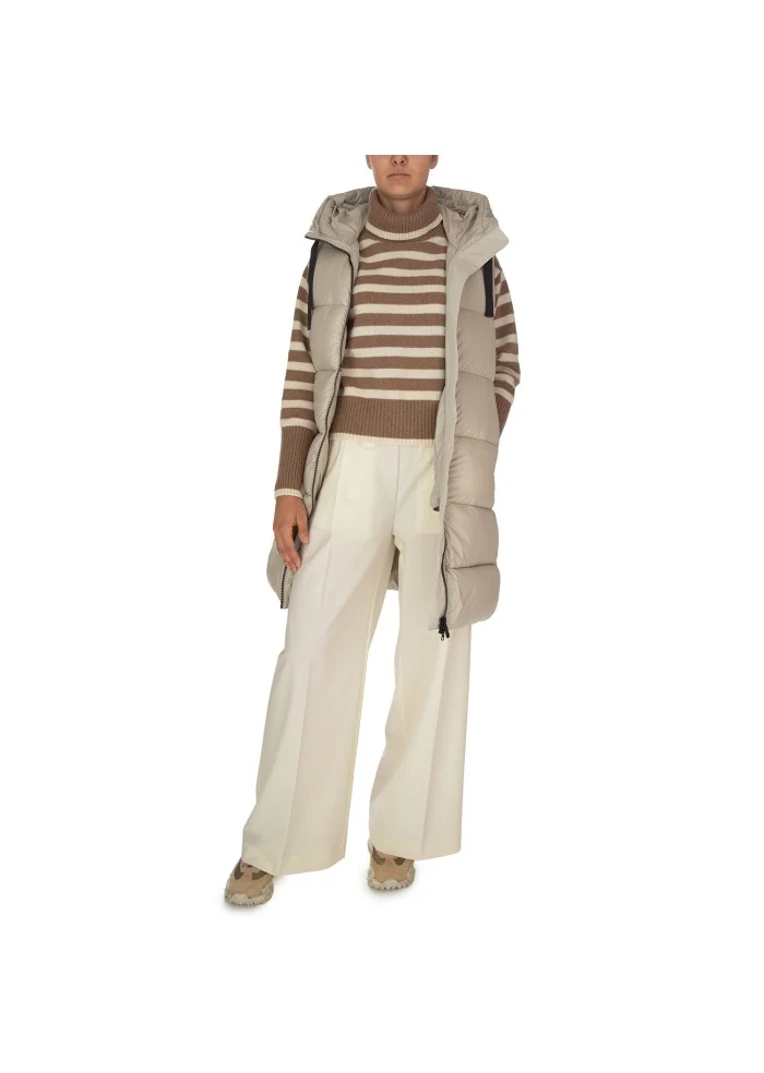 SEMICOUTURE | MAGLIONE A RIGHE MARRONE BEIGE Nuova