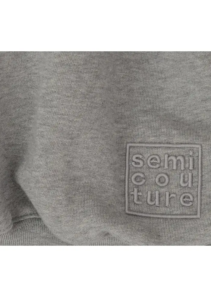 SEMICOUTURE | FELPA CON ZIP GRIGIO Italia