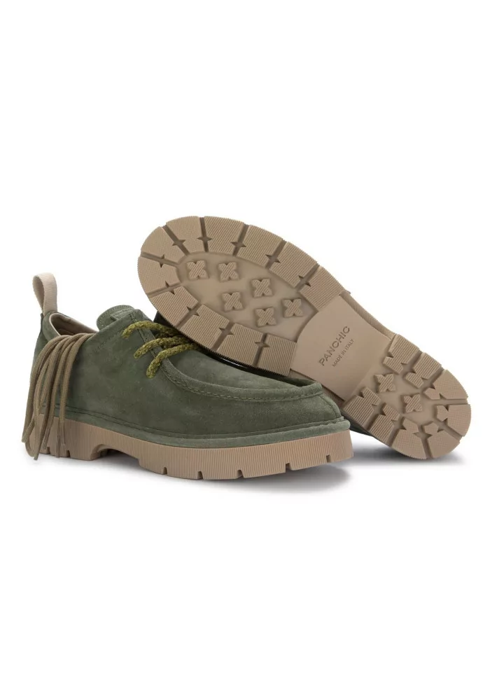 PANCHIC | SCARPE BASSE CAMOSCIO VERDE SCURO Vendita