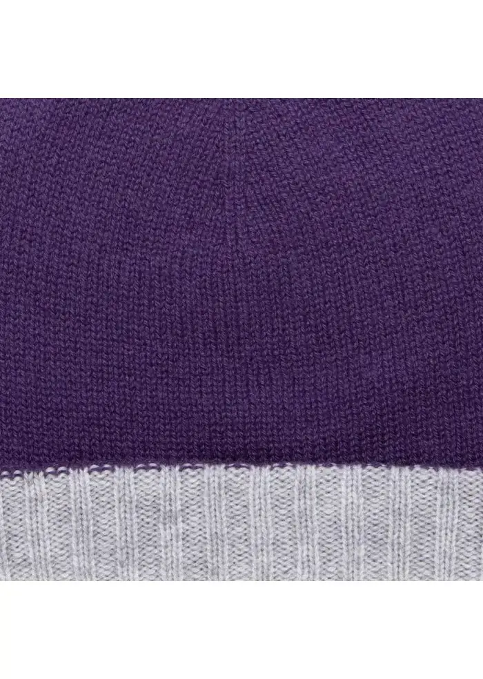 RIVIERA CASHMERE | BERRETTO DOUBLEFACE VIOLA GRIGIO Acquista Ora